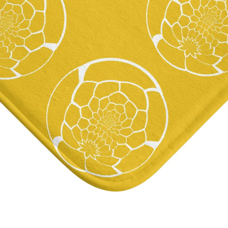 Sunshine Yellow Bath Mat: Abstract Style for 2024 Trends - Home Decor