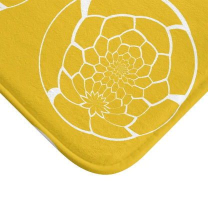 Sunshine Yellow Bath Mat: Abstract Style for 2024 Trends - Home Decor