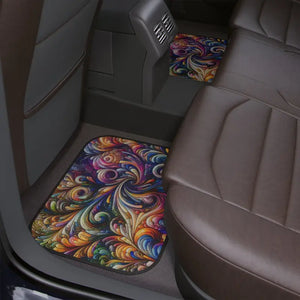 Vibrant Swirl Car Floor Mats Colorful Comfort Style - Dipaliz