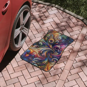 Vibrant Swirl Car Floor Mats Colorful Comfort Style - Dipaliz