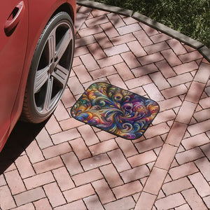 Vibrant Swirl Car Floor Mats Colorful Comfort Style - Dipaliz