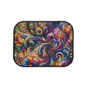 Vibrant Swirl Car Floor Mats Colorful Comfort Style - Dipaliz - Rear Mat / Polyester Loop