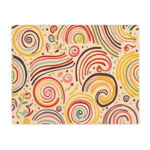 Vibrant Swirl Pattern Placemats – Cotton Decor - Dipaliz