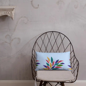 Colorful Petals Throw Pillow Insert Included - Dipaliz - 20″×12″ - Pillows