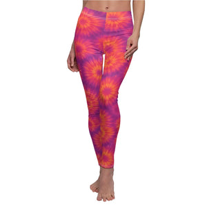 Pink Tie Dye Colorful Workout Pants - Summer Activewear - Dipaliz - Leggings