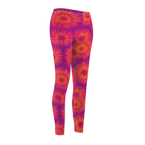Pink Tie Dye Colorful Workout Pants - Summer Activewear - Dipaliz - Leggings