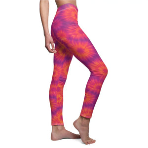 Pink Tie Dye Colorful Workout Pants - Summer Activewear - Dipaliz - Leggings