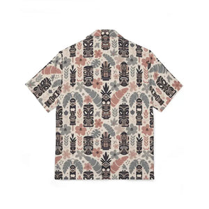 Hawaiian Camp Shirt with Vibrant Tiki Patterns - Dipaliz - Shirts
