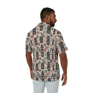 Hawaiian Camp Shirt with Vibrant Tiki Patterns - Dipaliz - Shirts