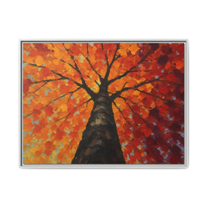 Vibrant Tree Canvas Art Print - Autumn Glow Wall Decor - Dipaliz - 40’’ x 30’’ (horizontal) / White / 1.25’’ - Prints