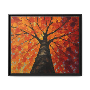 Vibrant Tree Canvas Art Print - Autumn Glow Wall Decor - Dipaliz - 24’’ x 20’’ (horizontal) / Black / 1.25’’ - Prints