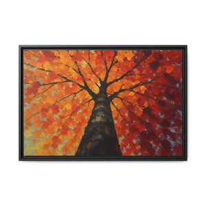 Vibrant Tree Canvas Art Print - Autumn Glow Wall Decor - Dipaliz - 30″ x 20″ (horizontal) / Black / 1.25’’ - Prints