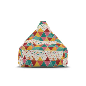 Vibrant Triangular Bean Bag – Durable Fabric - Dipaliz - Slipcovers