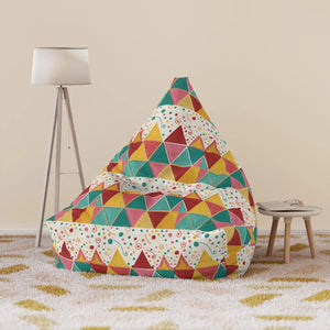 Vibrant Triangular Bean Bag – Durable Fabric - Dipaliz - Slipcovers