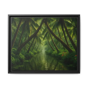 Vibrant Tropical Wall Art Matte Canvas Jungle Vibes Dipaliz - 20″ x 16″ (horizontal) / Black / 1.25’’ - Posters