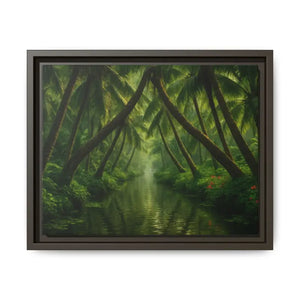 Vibrant Tropical Wall Art Matte Canvas Jungle Vibes Dipaliz - 14″ x 11″ (horizontal) / Espresso / 1.25’’ - Posters