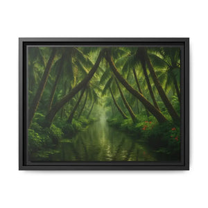 Vibrant Tropical Wall Art Matte Canvas Jungle Vibes Dipaliz - 16″ x 12″ (horizontal) / Black / 1.25’’ - Posters