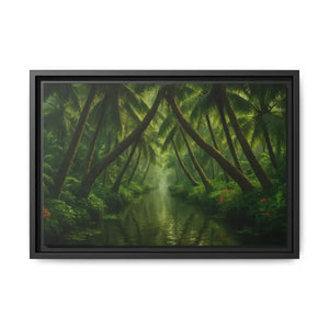 Vibrant Tropical Wall Art Matte Canvas Jungle Vibes Dipaliz - 18″ x 12″ (horizontal) / Black / 1.25’’ - Posters