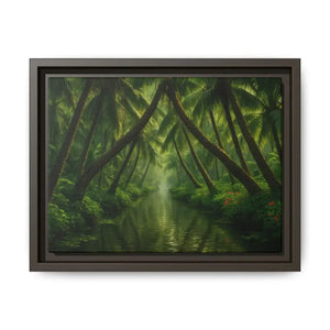 Vibrant Tropical Wall Art Matte Canvas Jungle Vibes Dipaliz - 12’’ x 9’’ (horizontal) / Espresso / 1.25’’ - Posters