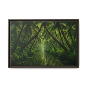 Vibrant Tropical Wall Art Matte Canvas Jungle Vibes Dipaliz - 24″ x 16″ (horizontal) / Espresso / 1.25’’ - Posters