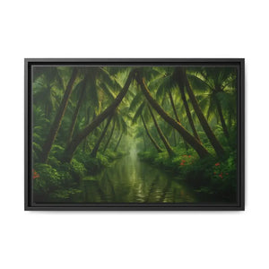 Vibrant Tropical Wall Art Matte Canvas Jungle Vibes Dipaliz - 24″ x 16″ (horizontal) / Black / 1.25’’ - Posters