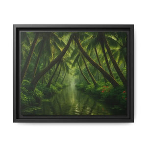 Vibrant Tropical Wall Art Matte Canvas Jungle Vibes Dipaliz - 14″ x 11″ (horizontal) / Black / 1.25’’ - Posters