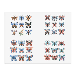 Butterfly Sticker Sheets for Women’s Fashion - Dipaliz - 11’’ × 8.5’’ / White / Die-cut - Decorative Stickers