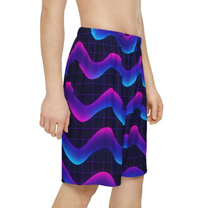 Premium Vibrant Wave Sports Shorts - All Over Print - Dipaliz