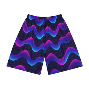 Premium Vibrant Wave Sports Shorts - All Over Print - Dipaliz