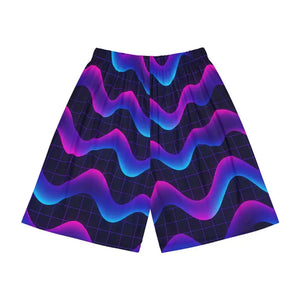 Premium Vibrant Wave Sports Shorts - All Over Print - Dipaliz