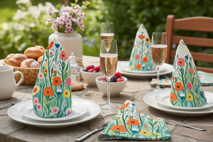 Vibrant Wildflowers Napkins – 4 Pack Polyester - Dipaliz - Cloth