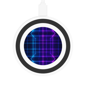 Vibrant Wireless Charging Pad Futuristic Neon Design - Dipaliz - 2.75’’ x / White/black - Chargers
