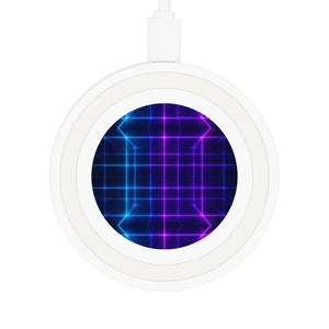 Vibrant Wireless Charging Pad Futuristic Neon Design - Dipaliz - 2.75’’ x / White/white - Chargers