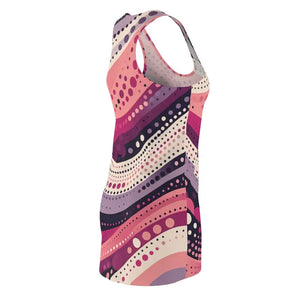 Vibrant Racerback Dress Abstract Swirl for Sunny Days - Dipaliz - Dresses