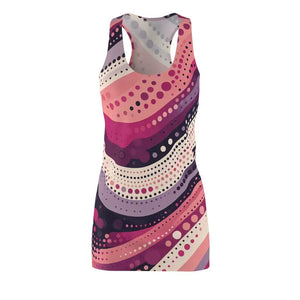 Vibrant Racerback Dress Abstract Swirl for Sunny Days - Dipaliz - Dresses