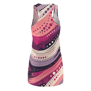 Vibrant Racerback Dress Abstract Swirl for Sunny Days - Dipaliz - Dresses