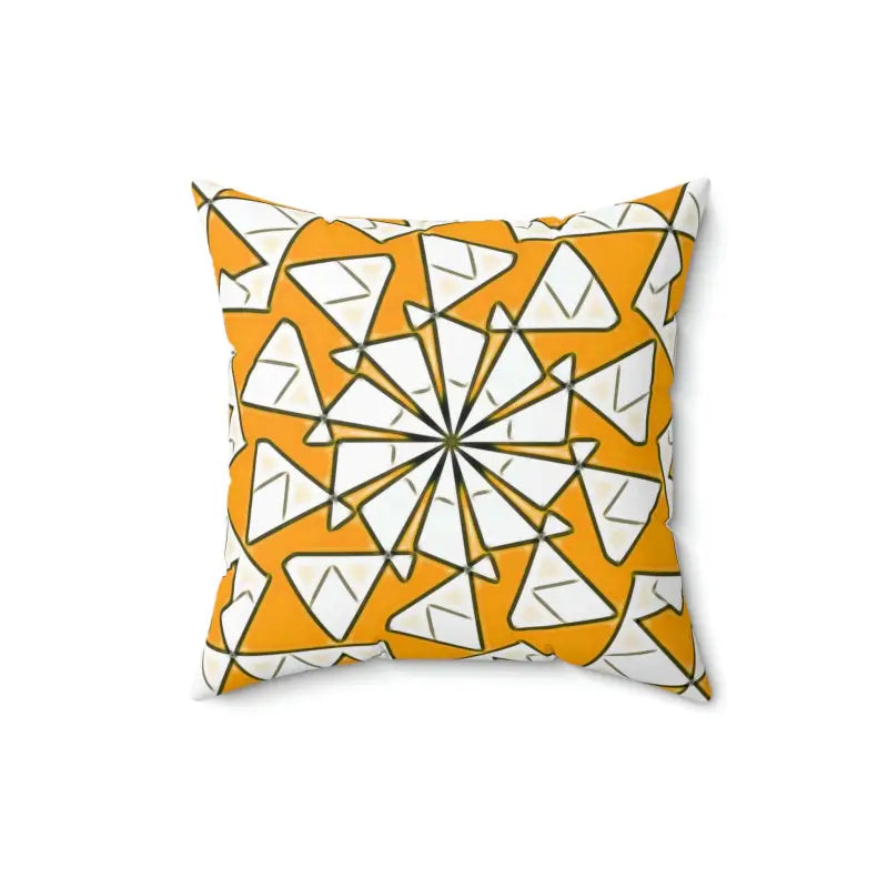 Vibrant Yellow Abstract Polyester Pillow for Bold Decor - 16’’ × Home