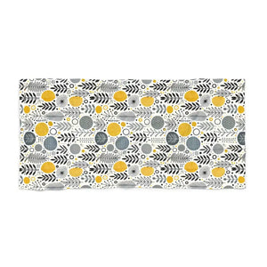 Home Decor - Vibrant Grey Floral Beach Towel Summer Vibes - Dipaliz 36’’ × 72’’