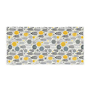Floral Beach Towel – Vibrant Grey Summer - Dipaliz - Towels