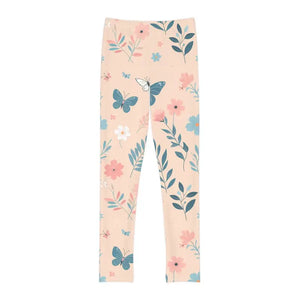 Dipaliz Youth Full-length Leggings Pastel Flowers Design