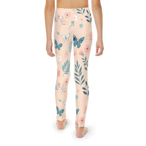 Dipaliz Youth Full-length Leggings Pastel Flowers Design