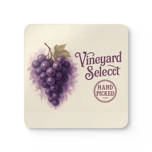 Vineyard Grapes Coaster Set - Wine Lover Gift - Dipaliz - Cork / 3.75’’ × / Square - Coasters