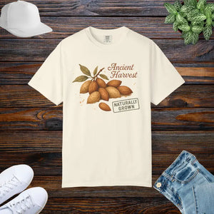 Vintage Almond Graphic Organic Cotton Tee - Eco Chic Style - Dipaliz - Ivory / s - T-shirts
