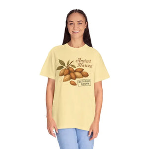 Vintage Almond Graphic Organic Cotton Tee - Eco Chic Style - Dipaliz - T-shirts
