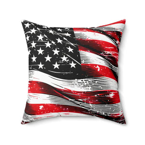 DipaliZ flag pillow shown in the 20 by 20 inch size