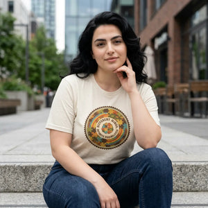 Vintage Camo ?Different Minds Infinite Possibilities’ Badge T-shirt - T-shirts