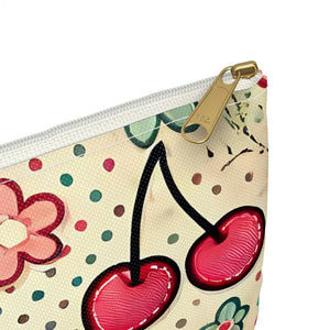 Bags - Vintage Floral Accessory Pouch Vibrant Travel Organizer - Dipaliz