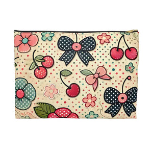 Bags - Vintage Floral Accessory Pouch Vibrant Travel Organizer - Dipaliz
