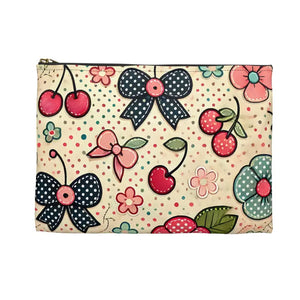 Bags - Vintage Floral Accessory Pouch Vibrant Travel Organizer - Dipaliz