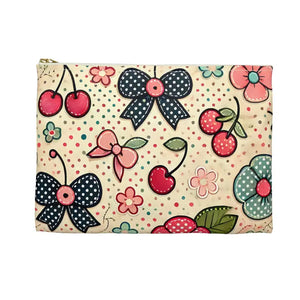 Bags - Vintage Floral Accessory Pouch Vibrant Travel Organizer - Dipaliz